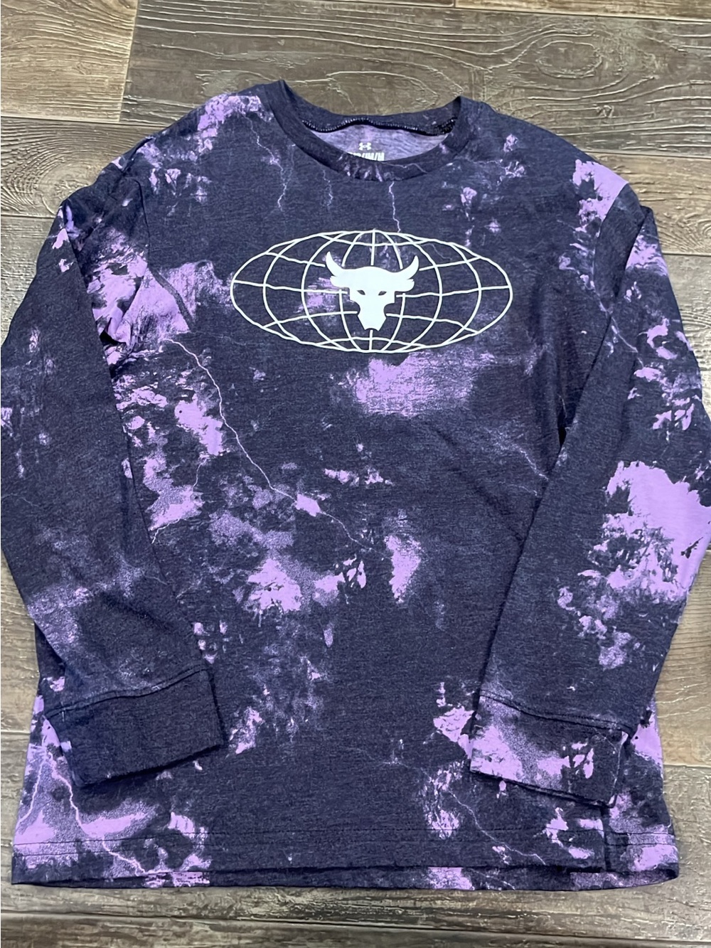 Under Armour Black & Purple Tie-Dye Long Sleeve Graphic Tee